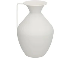 Vaza, baltas metalas, 15.5D x 36 x 24 cm, DECORLIFE
