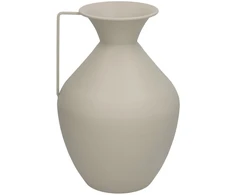 Vaza, smėlio spalvos metalas, 15.5D x 36 x 24 cm, DECORLIFE