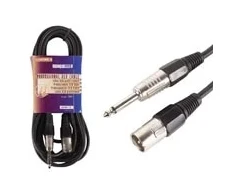 Velleman Profesionālais kabelis XLR 3pin spraudnis- 6.3mm spraudnis mono 6m