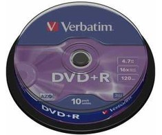 Verbatim Matricas DVD+R AZO 4.7GB 16x 10 Pack Spindle