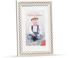 Nuotraukų rėmelis Victoria Collection Photo frame Action 4 10x15, baltas/auksinis