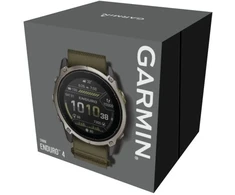 Išmanusis laikrodis Garmin Enduro 4 Bare Ti w/Olive ComfortFit Fabric Band