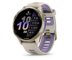 Išmanusis laikrodis Viedpulksteni Garmin Forerunner 970 Soft Gold Titanium with French Pilkas Case and French Pilkas/Translucent Indigo Band 753759349943 (7537593