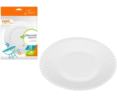 Vienkartinės popierinės lėkštės, 18 cm, 12 vnt., 21 x 2.5 x 29, 00307, Simple Solution