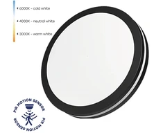 Lubinis šviestuvas Visional LED vandeniui atsparus šviestuvas su PIR jutikliu, 40 W, 3CCT, 4800 lm, IP65, Ø 400x55 mm