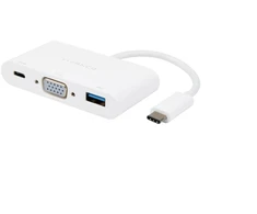 USB adapteris - Vivanco USB-C 3-in-1 adapteris 45386 VGA 2 048 × 1 152 60 Hz USB-A 3.1 5 Gbps USB-C 60 W