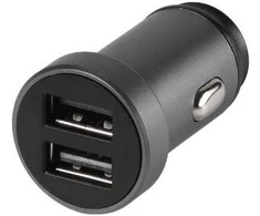 Vivanco automobilinis įkroviklis USB 2x2.4A (38858)