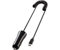 Vivanco automobilinis įkroviklis USB-C 12W 1m, juodas (62785)