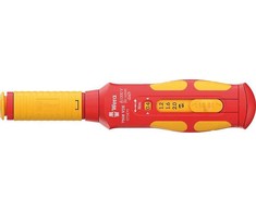 „Wera 7508 VDE Kraftform Safe-Torque Speed“ sukimo momento atsuktuvas – 5 pasirenkami sukimo momentai 0,4–2,0 Nm, VDE izoliuotas, 1000 V vardinė įtampa, ergonomiška rankena