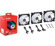 XPG (ADATA) XPG Vento 120 ARGB PWM ventiliatorius, juodas, 3 vnt. pakuotėje (VENTO120ARGBPWM3C-BKCWW)