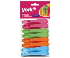 York Drabužių segtukai Extra Plastikiniai 16 vnt.