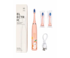 Šepetėlis iLike Do zębów Kids Įkraunamas Sonic Elektrinis dantų šepetėlis USB Charging 3 Heads (1+2 Replacement Heads) Soft Bristles Waterpro (ILIKW1ET3P)