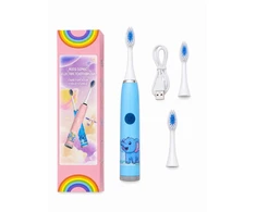 Šepetėlis iLike Kids Įkraunamas Sonic Elektrinis dantų šepetėlis USB Charging 3 Heads (1+2 Replacement Heads) Soft Bristles Waterpro (ILIKW1ET3PU)