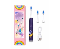 Šepetėlis iLike Kids Įkraunamas Sonic Elektrinis dantų šepetėlis USB Charging 3 Heads (1+2 Replacement Heads) Soft Bristles Waterpro (ILIKW3ET3PU)