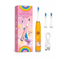 Šepetėlis iLike Kids Įkraunamas Sonic Elektrinis dantų šepetėlis USB Charging 3 Heads (1+2 Replacement Heads) Soft Bristles Waterpro (ILIKW3ET3O)