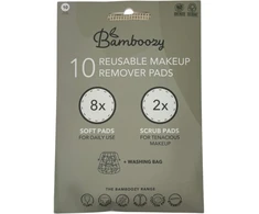 Baltos daugkartinio naudojimo medvilnės kosmetikos pagalvėlės, 2 sluoksnių, 10 vnt, Bamboozy