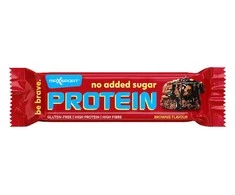 Grandininis pjūklas Baltyminis batonėlis „Brownie“ skonio su pieniniu šokoladu, be pridėtinio cukraus, be glitimo – MAXSPORT, 40 g