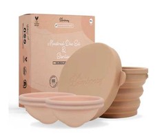 Bamboozy menstruacinio disko rinkinys – 2 diskai (M+L) su sterilizatoriumi ir dėklu