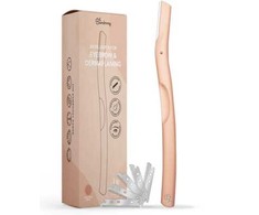 Grandininis pjūklas Bamboozy Metalinis Dermaplaningo Veido ir Antakių Skustuvas – Rose Gold
