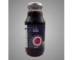 Grandininis pjūklas Ekologiškas KETO Trintų Aviečių Sirupas (330 ml) – Grajfka