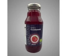 Grandininis pjūklas Ekologiškas KETO Trintų Braškių Sirupas (330 ml) – Grajfka