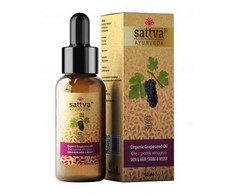 Ekologiškas vynuogių kauliukų aliejus veidui, kūnui ir plaukams – SATTVA Ayurveda, 50 ml