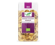 Ekologiški džiovintų ananasų gabaliukai BIO PLANET, 100 g