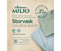 Grandininis pjūklas Ekologiški skalbimo milteliai baltiems ir spalvotiems drabužiams GRON BALANCE (1,8kg, ~33 skalbimai)