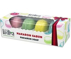 Grandininis pjūklas FRUIT MACAROONS dekoratyvūs vaisiniai muilai (4 x 50 g) – LA DIVA