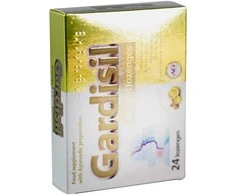 Grandininis pjūklas Gardisil Herbal Lozenges pastilės su imbieru ir citrina nuo gerklės skausmo 24 vnt.