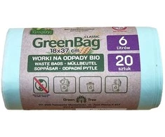 Grandininis pjūklas Kompostuojami ir Biologiškai Skaidūs Šiukšlių Maišai 6 L, 20 vnt – FROGGY (GREENBAG)