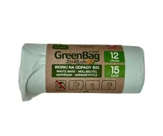 Grandininis pjūklas Kompostuojami ir Biologiškai Skaidūs Šiukšlių Maišai 12 L, 15 vnt – FROGGY (GREENBAG)