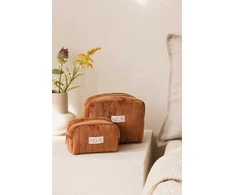 Medžiaginė kosmetinė (ruda) AZUR NATURAL, 20 x 10 x 15 cm