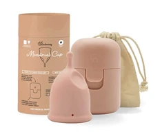 Menstruacinės taurelės ir sterilizatoriaus rinkinys BAMBOOZY, 1 vnt (S dydis)