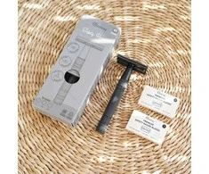 Nerūdijančio plieno juodas skustuvas su peiliukais (20 vnt.) BAMBOOZY, 1 vnt