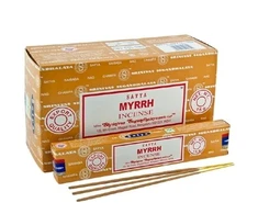 Grandininis pjūklas Rankų darbo smilkalai „Satya Myrrh“ (15 g), SATYA