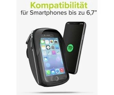 VELMIA atsparus vandeniui dviračio rankenos krepšys su telefono laikikliu