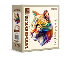 Hobilt Medinė dėlionė Woodencity Gaudy Cougar, 150 detalių