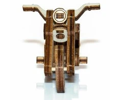 Wooden City Wooden.City 3D medinis motociklo dėlionė – Chopper valdiklis