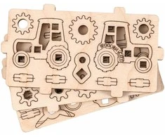 Dėlionė WOODEN CITY 3D Medinis Puzzlių Rinkinys Transporto Modeliai