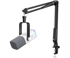 Fifine AM8TW gaming microphone with boom arm baltos psalvos
