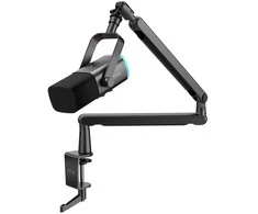 FIFINE AmpliGame TAM8 laidinis mikrofonas su stovu ir RGB apšvietimu USB/XLR