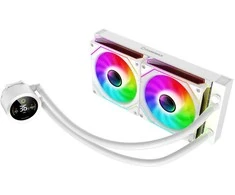 Gamemax CPU Liquid Cooler | ICEBURG 240 DIGITAL WH | Baltas