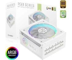 Gamemax PSU | RGB 750G WH | 750 W | Gold | Baltas | Full Modular