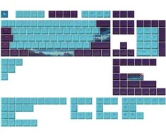 Klaviatūra Dark Project Night Sky Keycaps UK/DE/AT/ES/IT/FI/NO/SE/DK