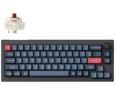 Keychron V2 Max QMK/VIA Wireless Custom Mechaninė klaviatūra Fully Assembled Knob / Carbon Juodas / Gateron Jupiter Brown