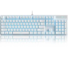 Klaviatūra Magegee MK-STORM Baltas, Mėlyna Lighting, Mėlyna Switch, US