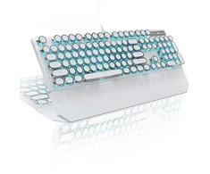 Klaviatūra Magegee MK-STORM Baltas, Mėlyna Lighting, Mėlyna Switch, US