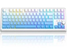 Klaviatūra Magegee SKY87 Baltas&amp;Mėlyna Gradient, RGB, Mėlyna Whale Switch, US
