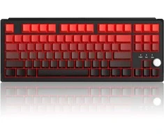 Klaviatūra Magegee SKY87 Raudona&amp;Juodas Gradient, RGB, Ivory Baltas Switch, US